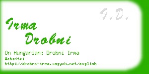 irma drobni business card